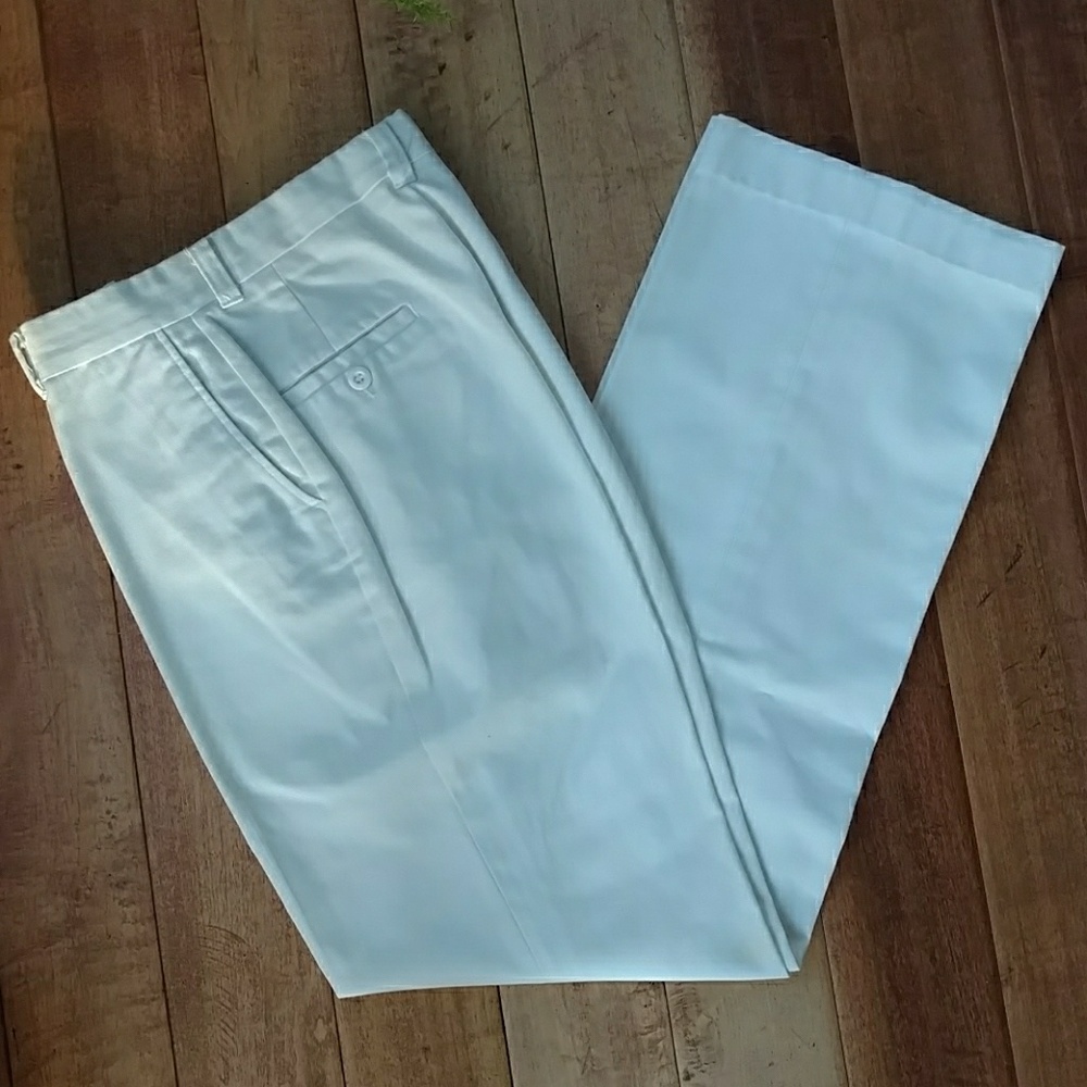 White Vintage High-Waisted Pants